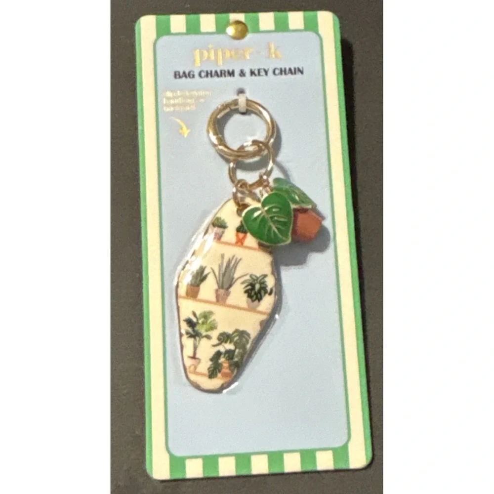 piper k Aloe Cacti succulent Botanical Plant Key Chain Charm Ivy  Enamel READ